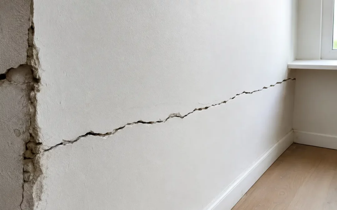 Fissure horizontale mur intérieur : causes et réparations